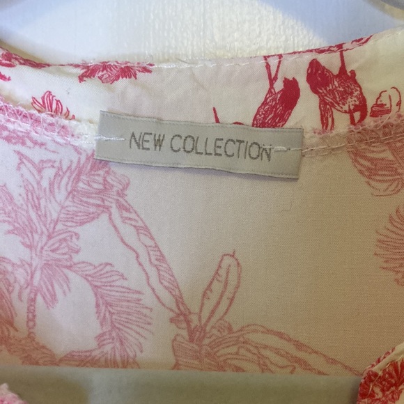 Pink toile patterned sundress , size M Cotton/poly mix - Picture 2 of 5